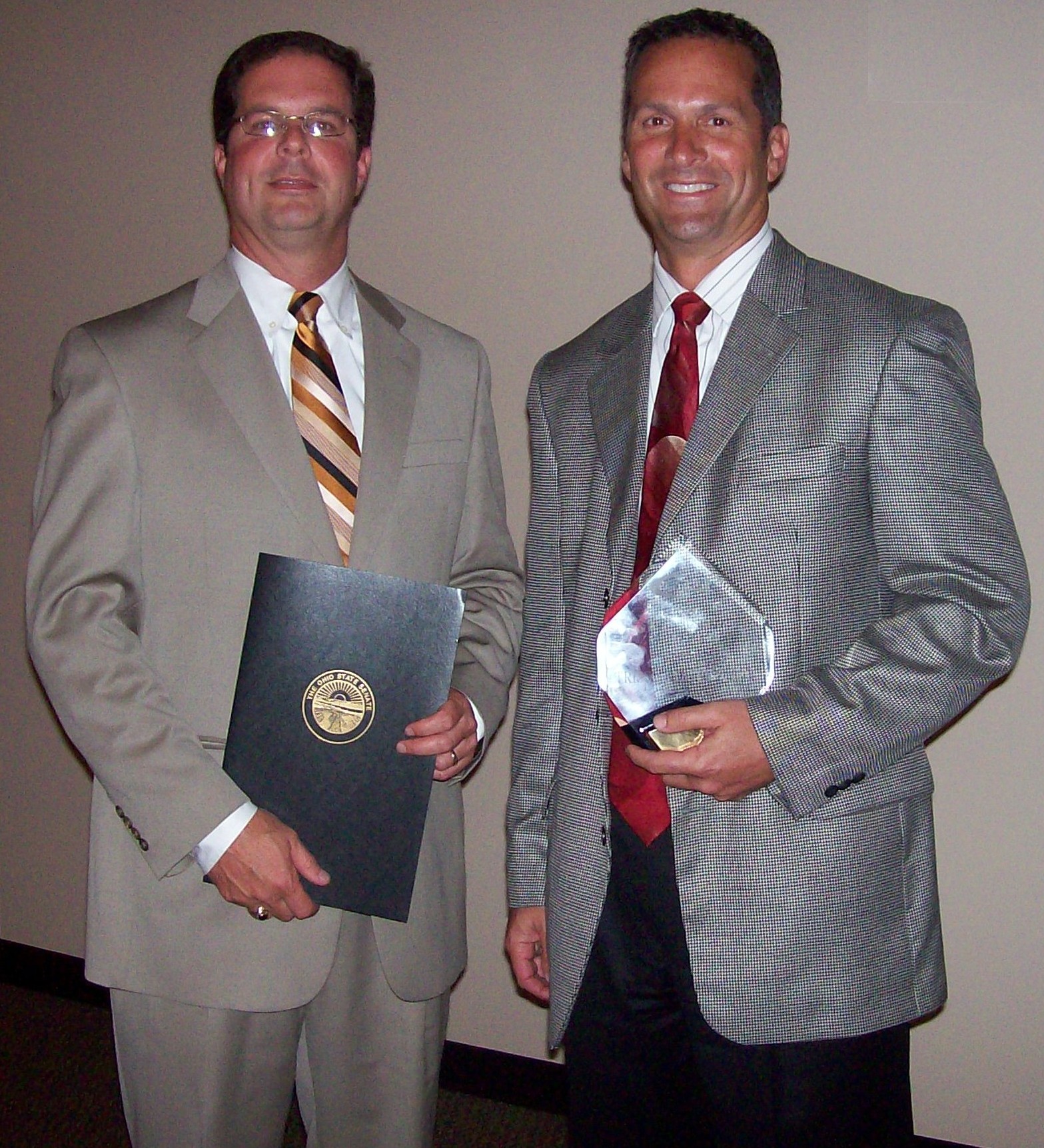 Brian and Steve accepting Small Biz Award 2009.JPG