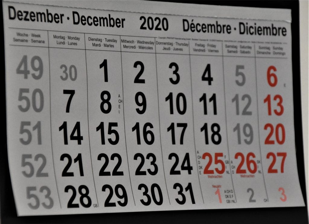 Holiday Calendar