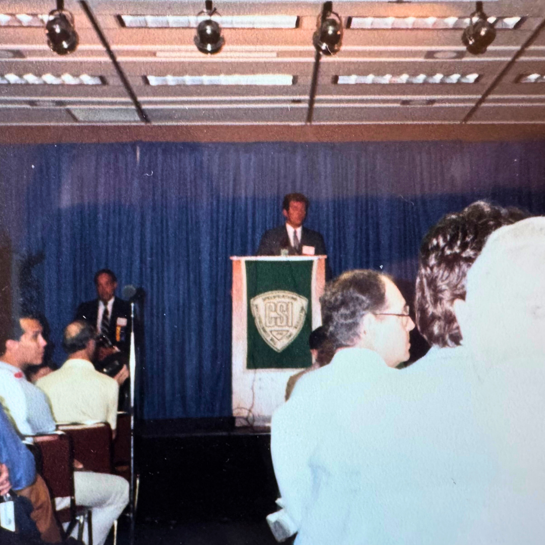 U. William Walter, a past-President of SWRI, presenting back in the early 1980’s