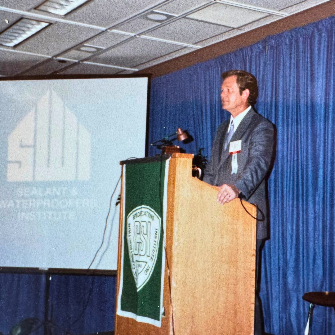 U. William Walter, a past-President of SWRI, presenting back in the early 1980’s